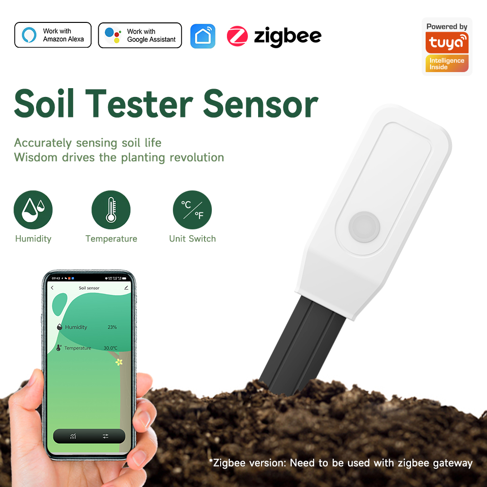 Smart Garden Monitor - iHseno Tuya Zigbee Penguji Tanah Pintar