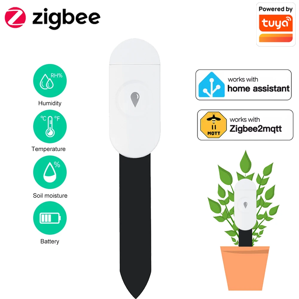 Smart Garden Monitor - Tuya Zigbee Detektor Kelembapan Suhu Kelembaban