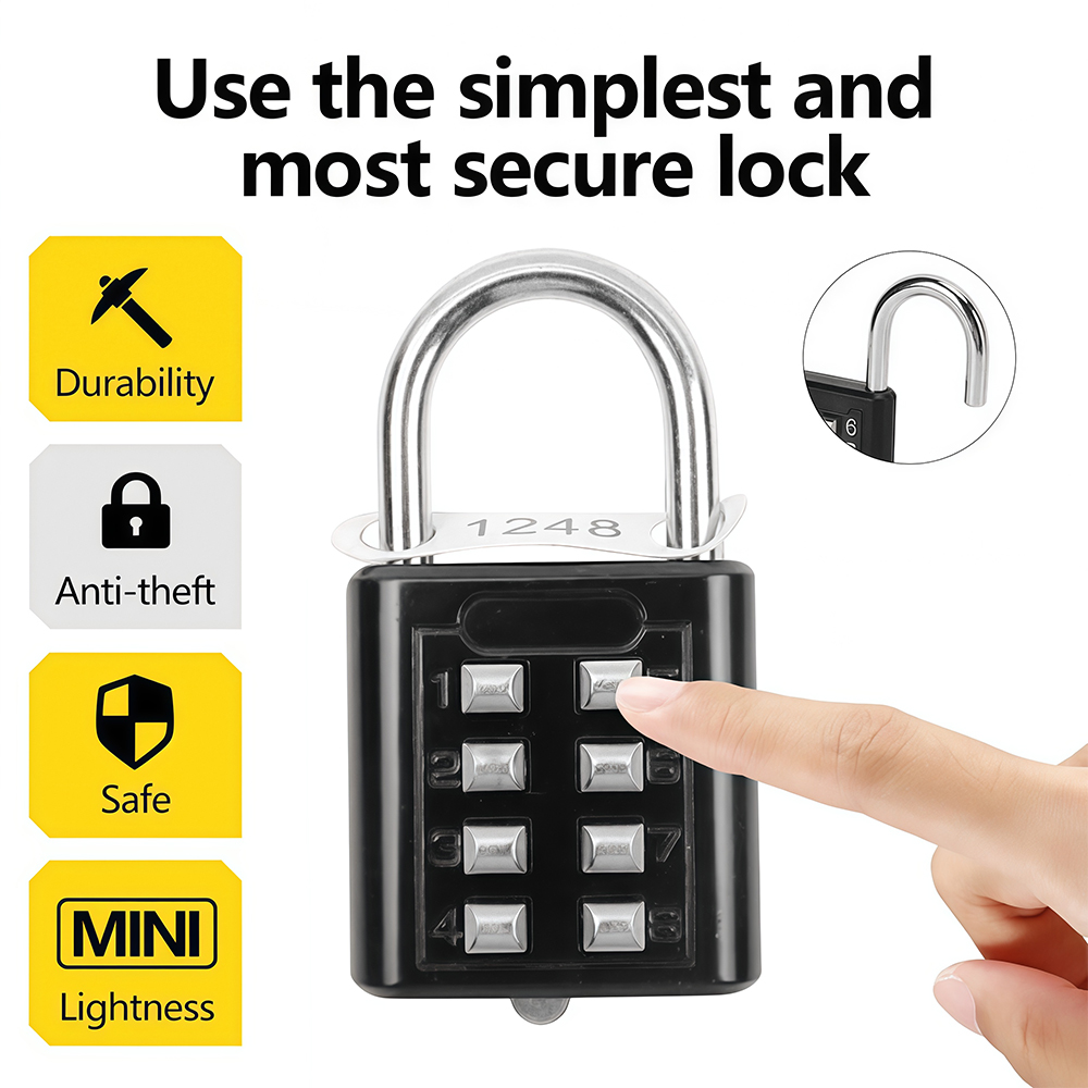 Smart Garden Gate Lock - Kombinasi 8 Digit Tombol Luar Ruangan