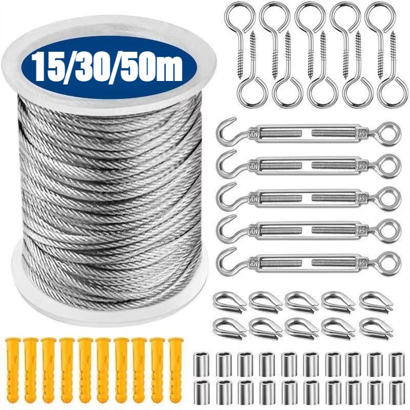 Smart Garden Fence - Kabel Baja Tahan Karat 15/30/50m, Kit