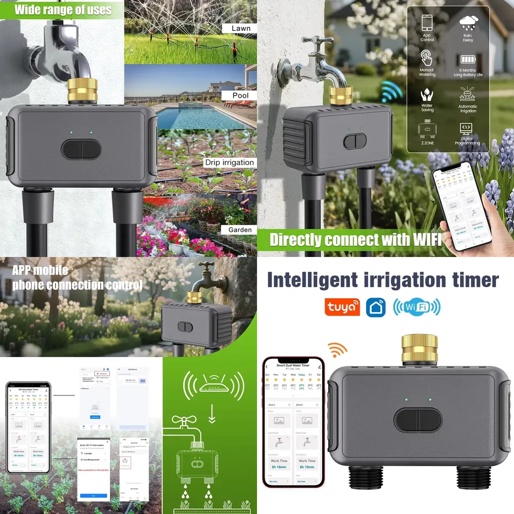 Smart Garden Timer - WAP01 WiFi APP Control Dual Hose