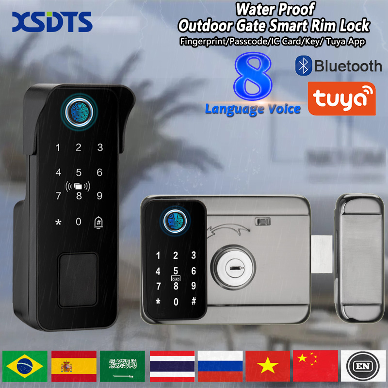 Smart Garden Gate Lock - Kunci Pintu Pintar Tahan Air Sidik
