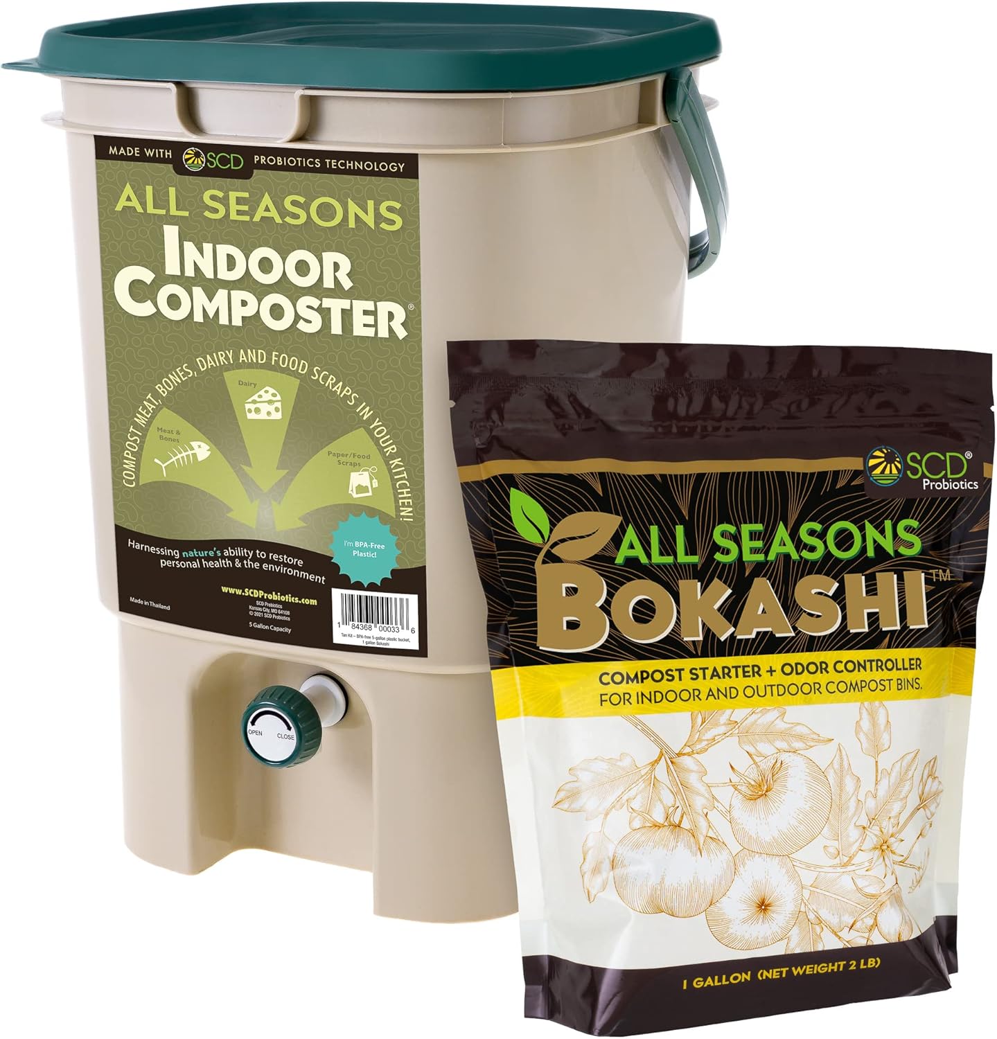 Composting Kit Indoor - Komposter Dalam Ruangan untuk Meja Dapur