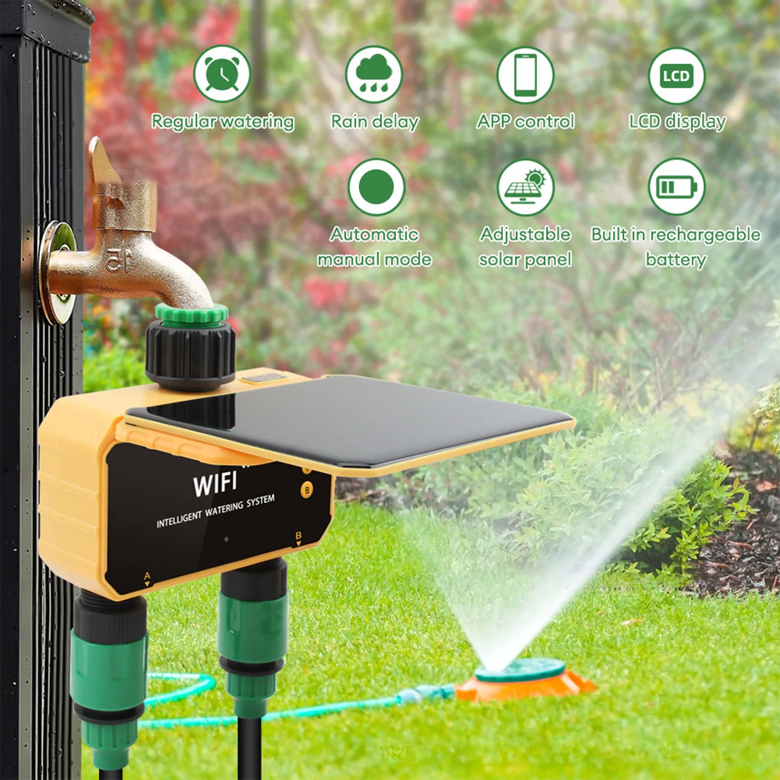 Smart Garden Timer - Timer Irigasi Cerdas WiFi Tenaga Surya
