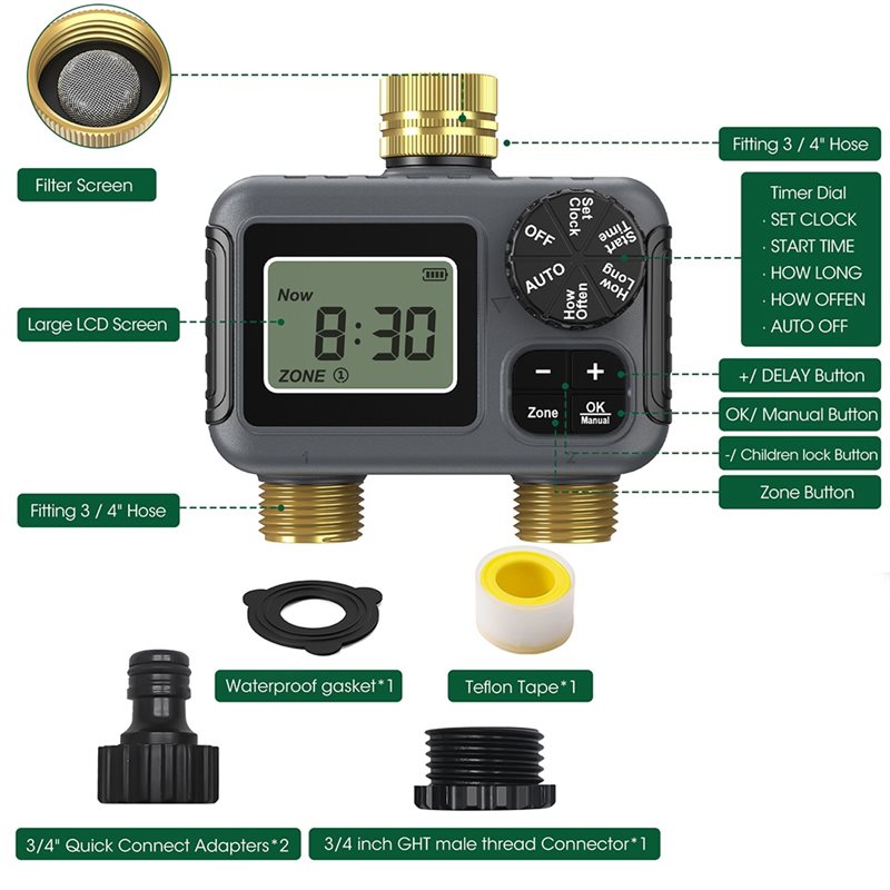 AY14 - Timer Irigasi Otomatis  - Smart Garden Timer ulasan dan harga