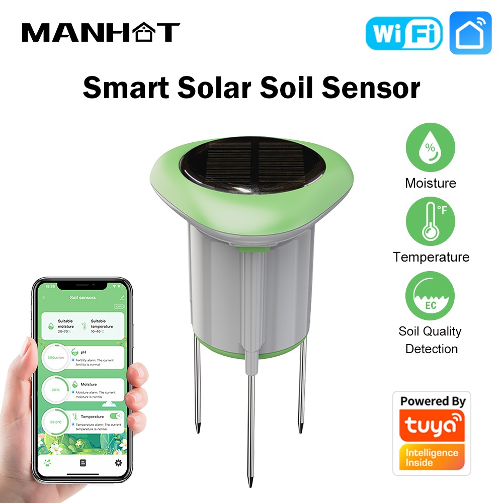 MANHOT WiFi Smart Solar Soil S - Smart Garden Sensors ulasan dan harga