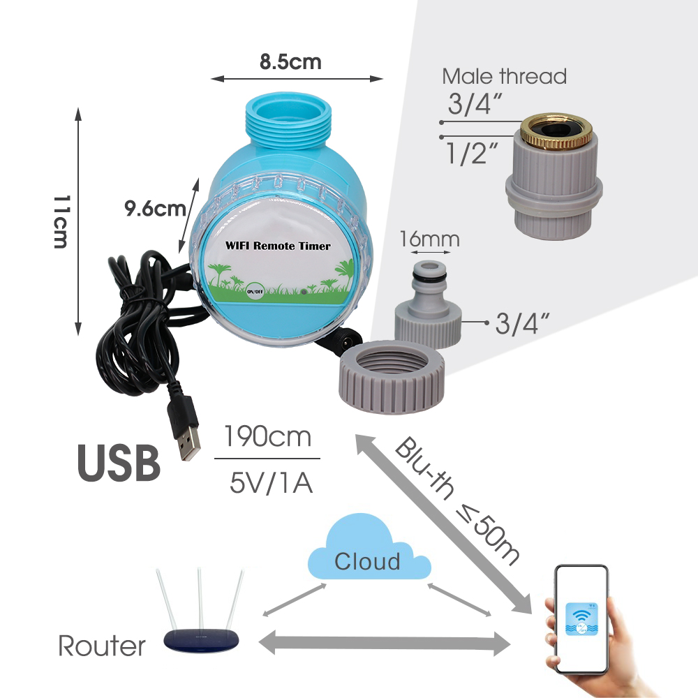 30-50m sistem penyiraman taman - Smart Garden Timer ulasan dan harga