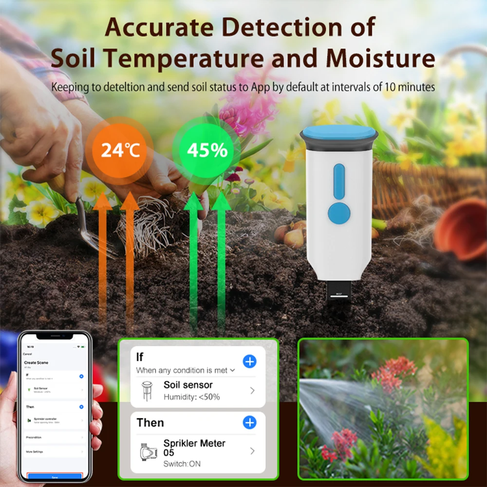 Haozee Tuya Detektor Sensor Ke - Smart Garden Monitor ulasan dan harga
