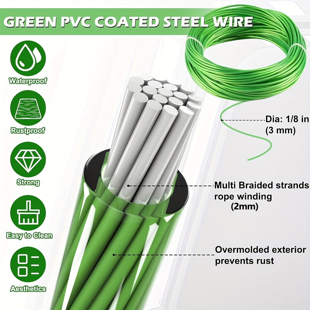 Set Tali Kawat PVC Hijau Diame - Smart Garden Fence ulasan dan harga