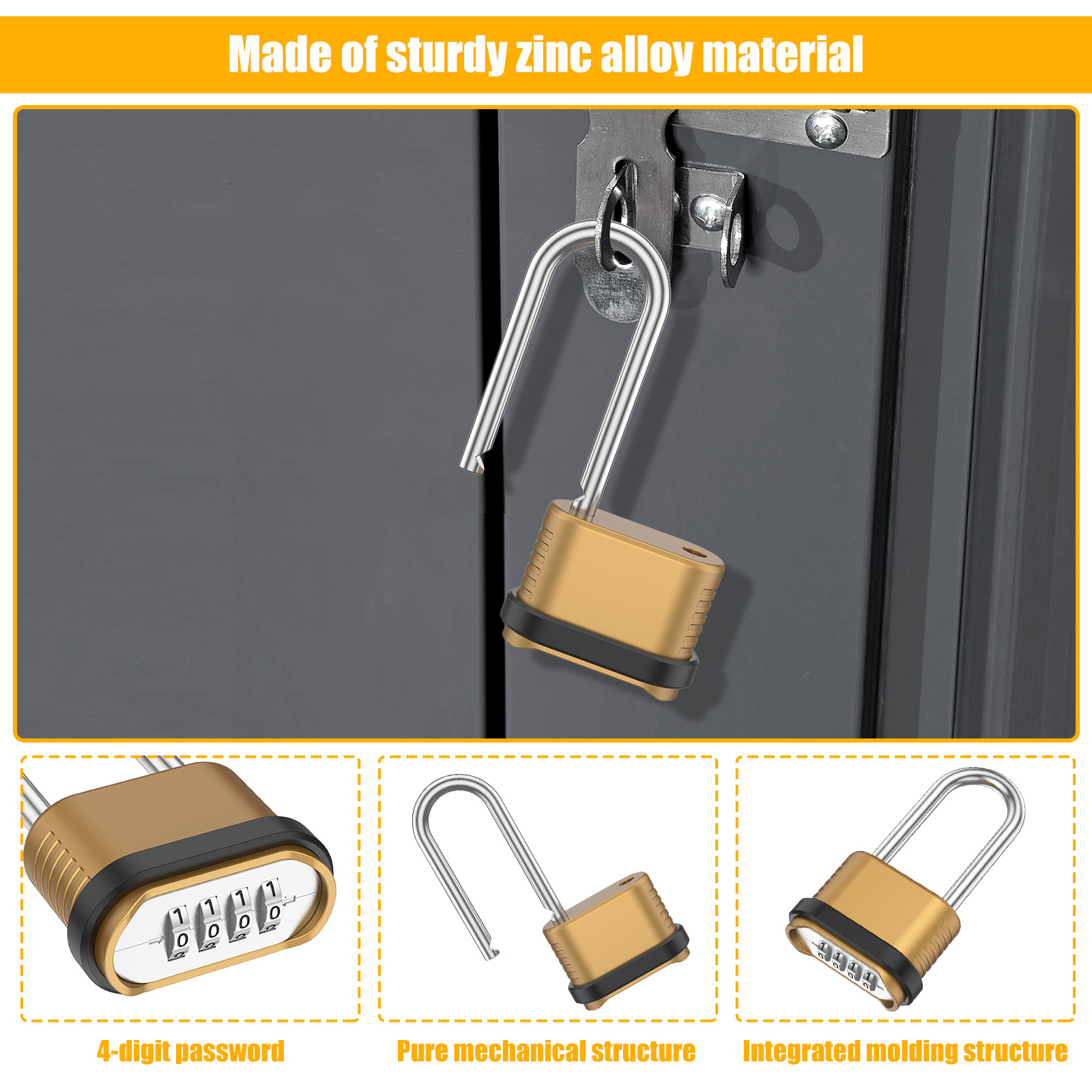 Gembok Kombinasi 4 Digit denga - Smart Garden Gate Lock ulasan dan harga