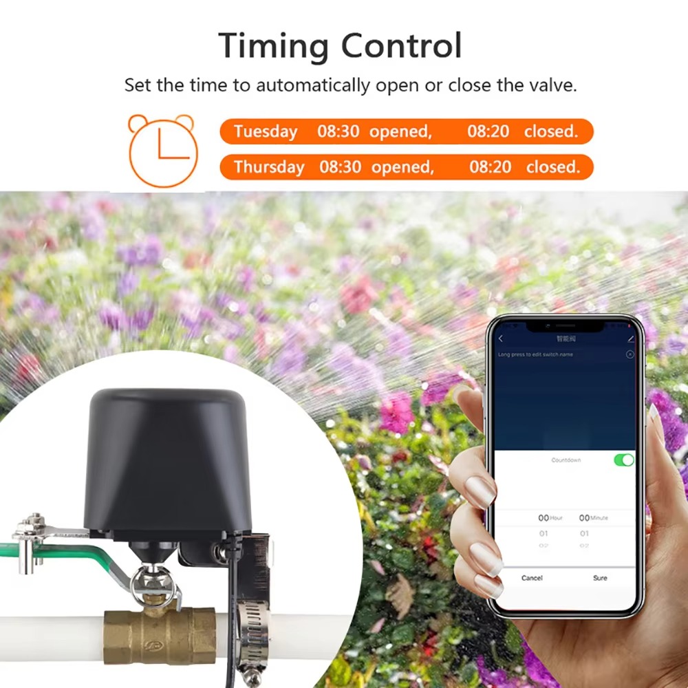 Tuya Zigbee atau Wifi Katup Ai - Smart Garden Tap ulasan dan harga