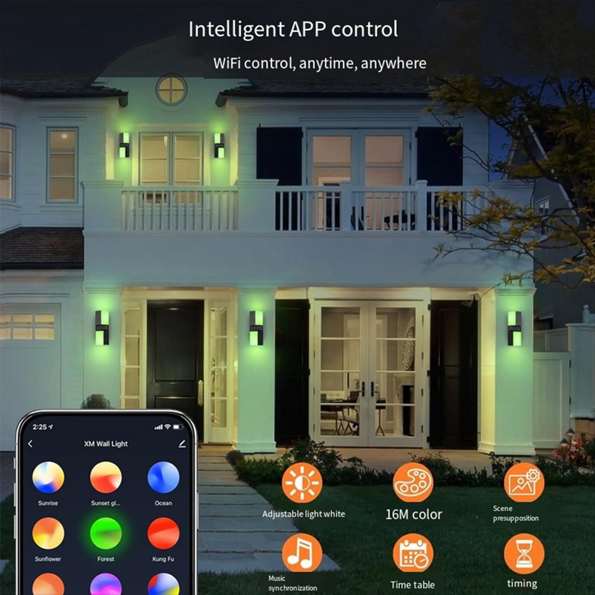 Lampu Dinding LED AA19 Dual He - Smart Garden Fence ulasan dan harga