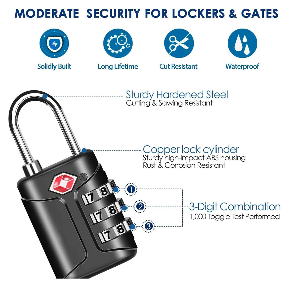 Kunci Bagasi yang Disetujui TS - Smart Garden Gate Lock ulasan dan harga