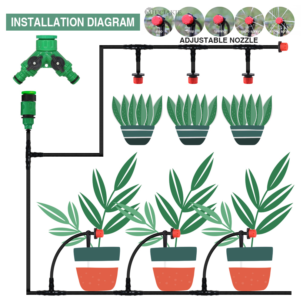 50-5M 1/4 inci selang dripper  - Smart Garden Monitor ulasan dan harga