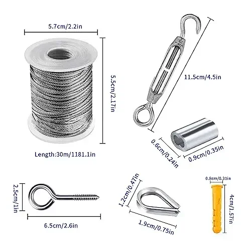 Kabel Baja Tahan Karat 15/30/5 - Smart Garden Fence ulasan dan harga