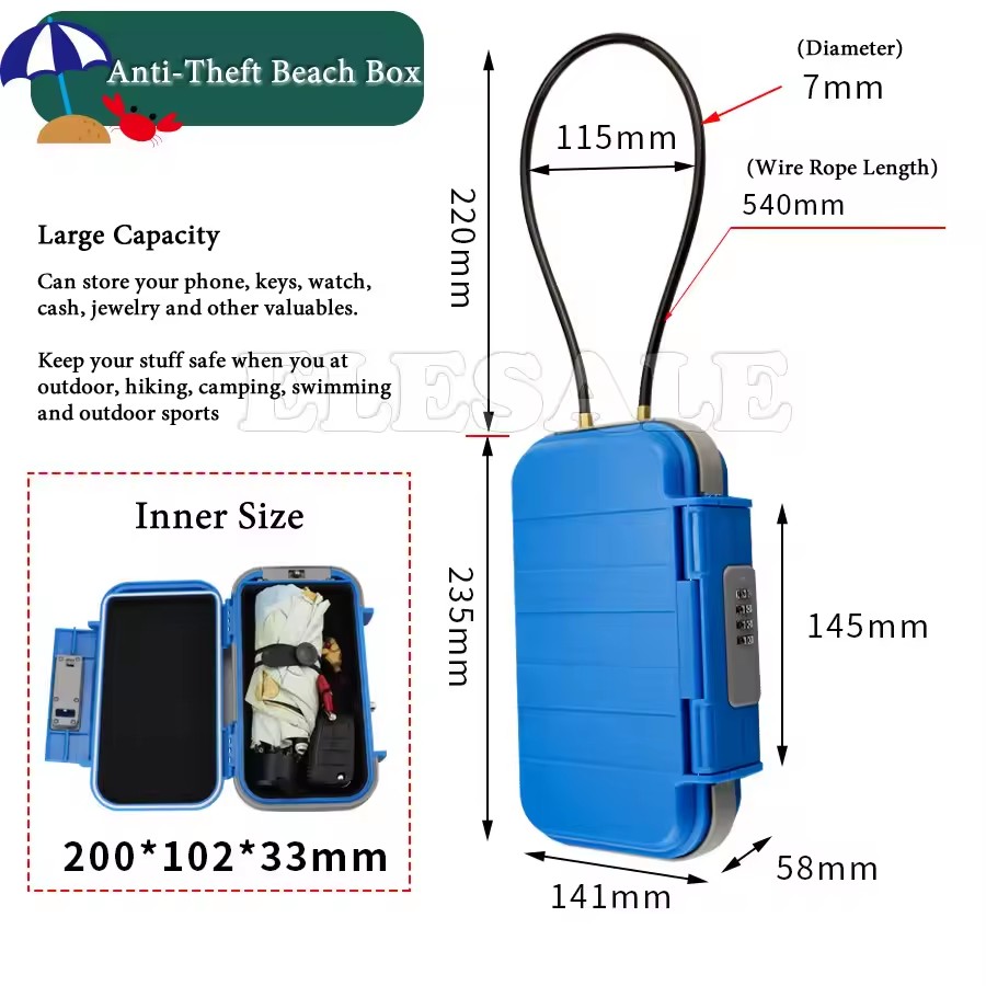 Kotak penyimpanan kombinasi 4  - Smart Garden Gate Lock ulasan dan harga