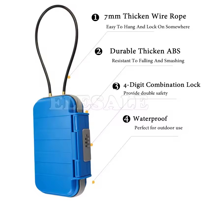 Kotak penyimpanan kombinasi 4  - Smart Garden Gate Lock ulasan dan harga