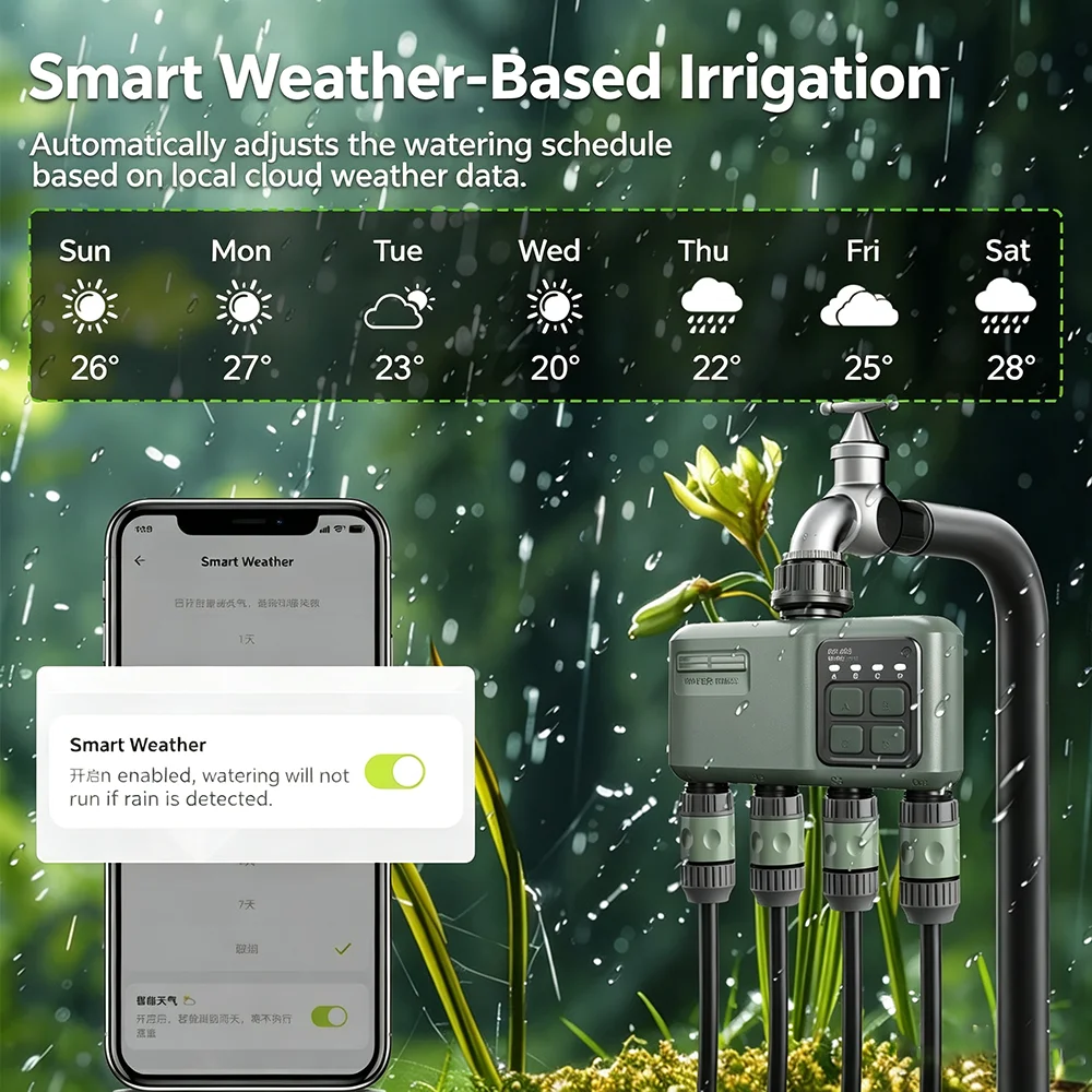 Pengatur Waktu Penyiraman Tama - Smart Garden Devices ulasan dan harga
