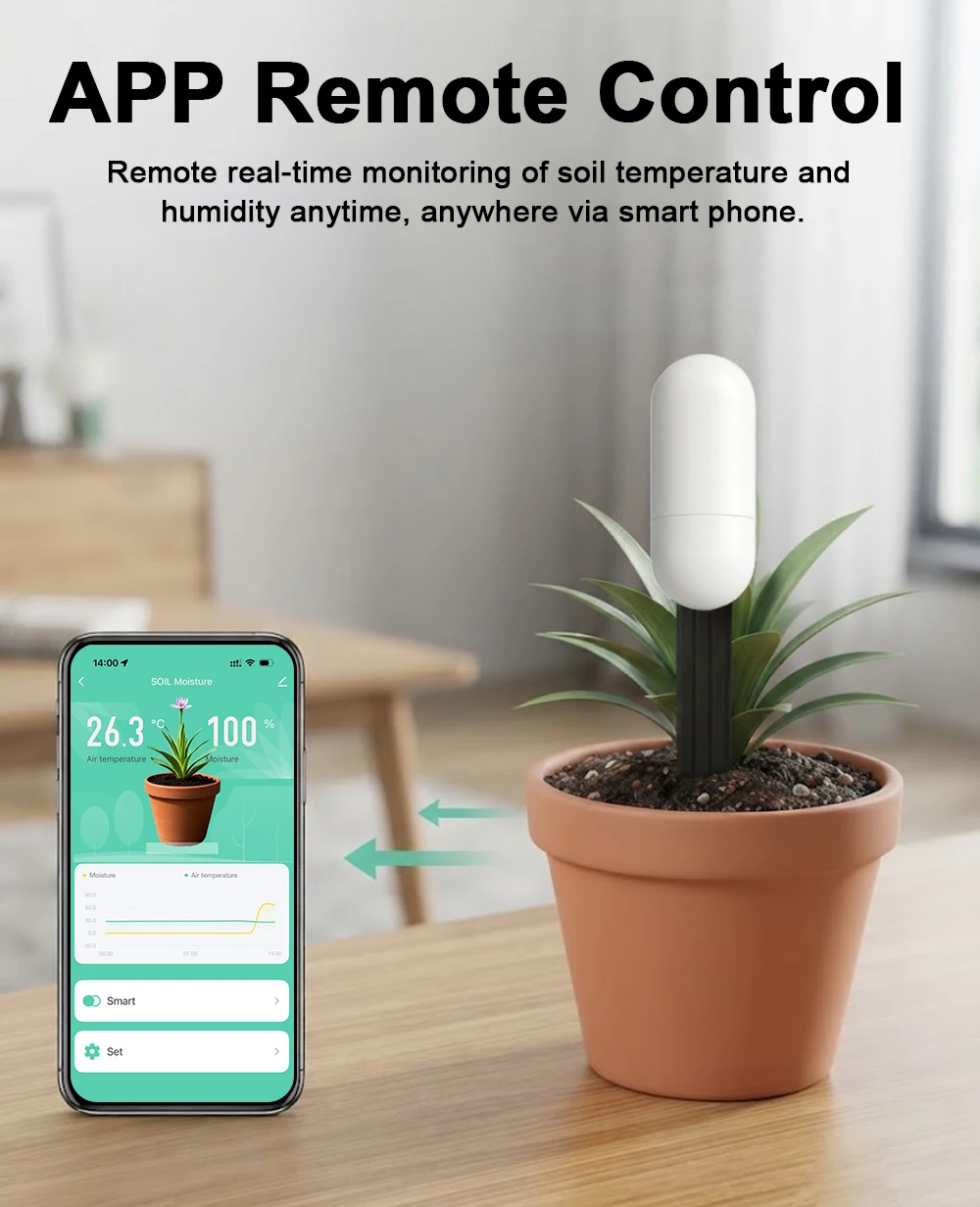Detektor Kelembapan Suhu Tuya  - Smart Garden Monitor ulasan dan harga