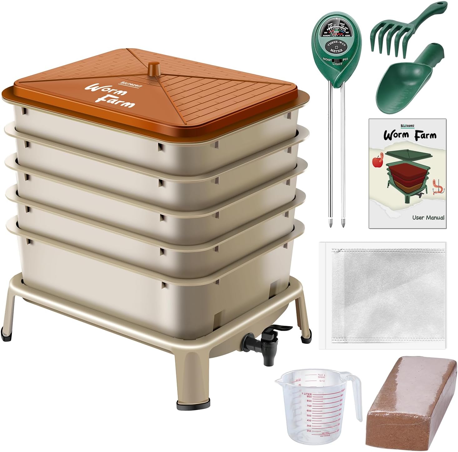 Tempat Kompos Cacing Dalam & L - Composting Kit Indoor ulasan dan harga
