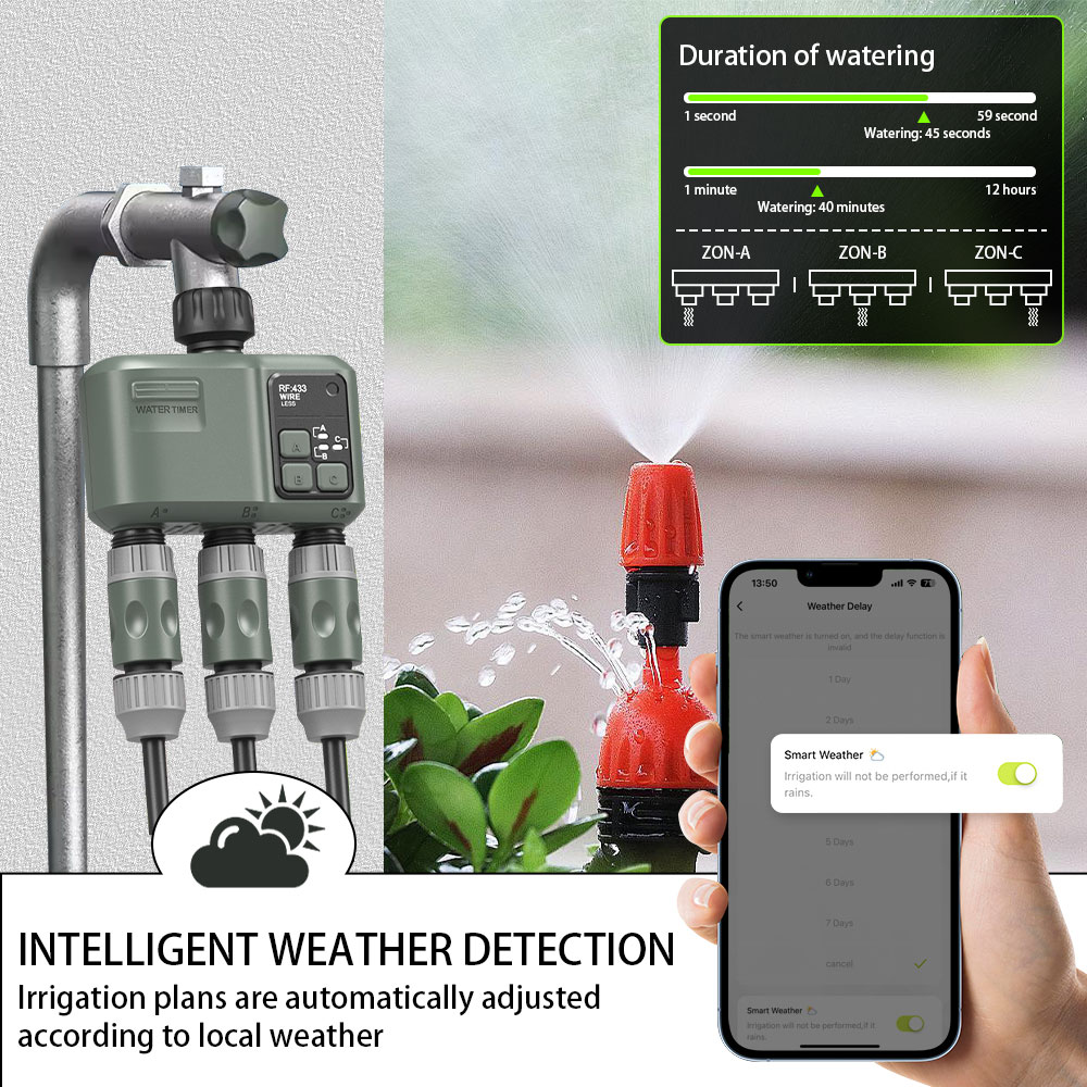 Tuya Wifi+RF433 Timer Air 3-ou - Smart Garden Timer ulasan dan harga