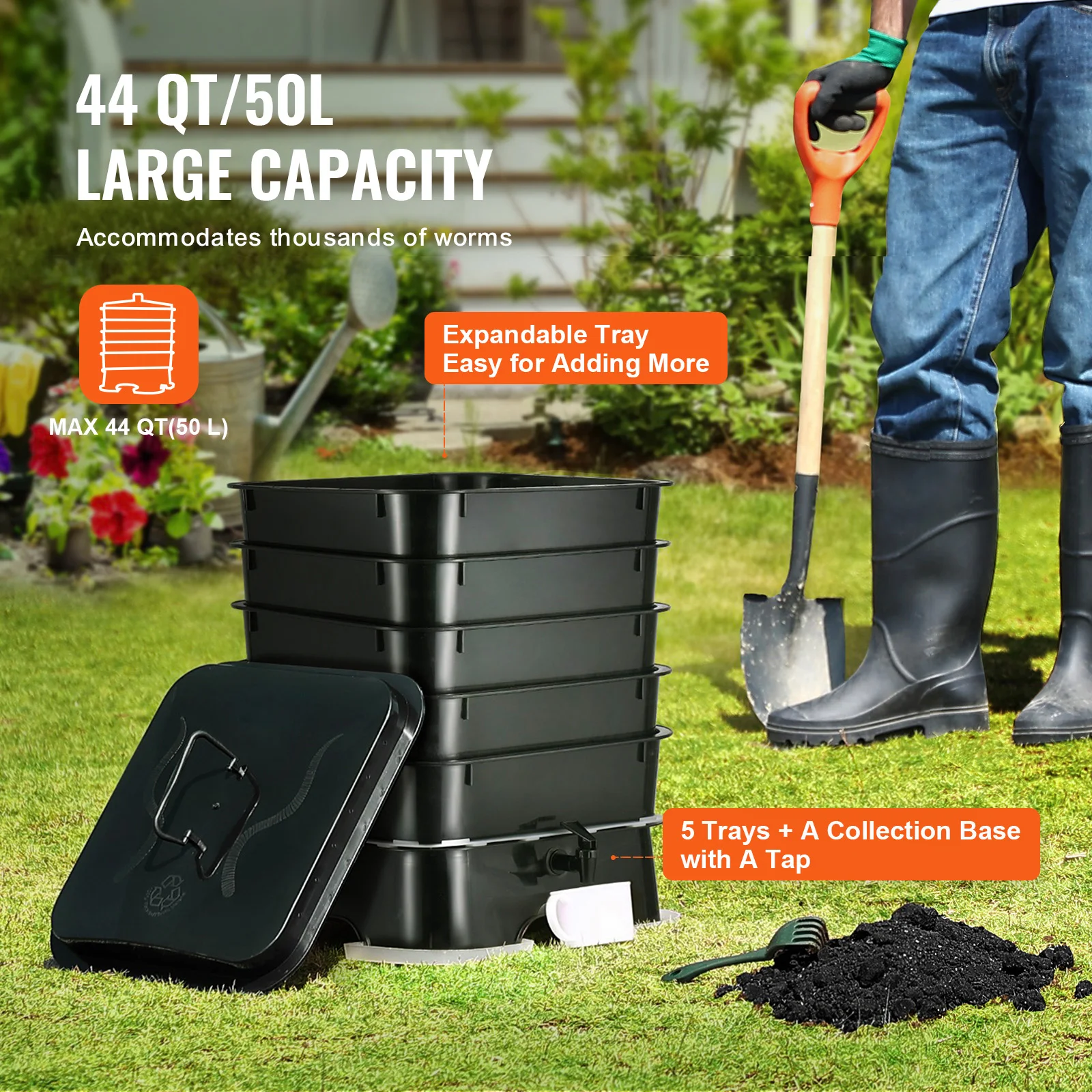 Kit Peternakan Cacing Komposte - Composting Kit Indoor ulasan dan harga
